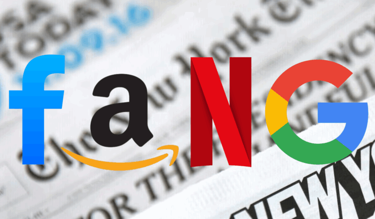 Facebook, Amazon, Netflix, Google logos